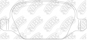Колодки тормозные CITROEN E-Mehari (16-) задние (4шт.) NIBK PN0197 NIBK