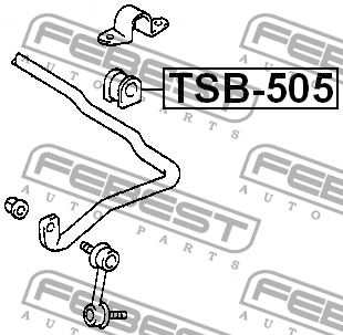 втулка стабилизатора переднего!\ Toyota Avensis AT220/CDT220/CT220/ST220 <00 TSB-505 FEBEST