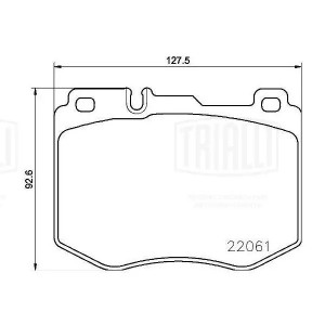 Колодки торм. Mercedes C (W205) (14-) диск. перед. т/с Brembo (PF 4288) PF 4288 TRIALLI