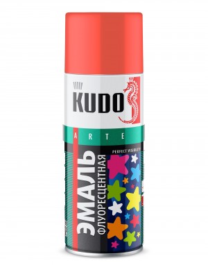 Краска флуоресцентная оранжево-красная аэрозоль 520мл KUDO KU-1206 KUDO