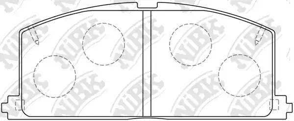 Колодки тормозные TOYOTA Camry,Carina,Corolla (83-92) передние (4шт.) NIBK PN1077 NIBK