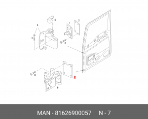 ПЛАТА С РЕЗЬБОЙ НИЗ 81626900057 MAN