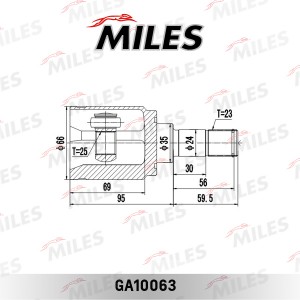 ШРУС внутренний HONDA CR-V 2.0 97-06 GA10063 GA10063 MILES