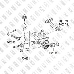 BMW 5-E39 / 7-E38/ X5 E53 ш/с в кулаке FG0116 FIXAR
