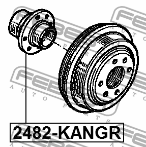 Ступица задняя RENAULT KANGOO 1997-2007 2482-KANGR 2482-KANGR FEBEST