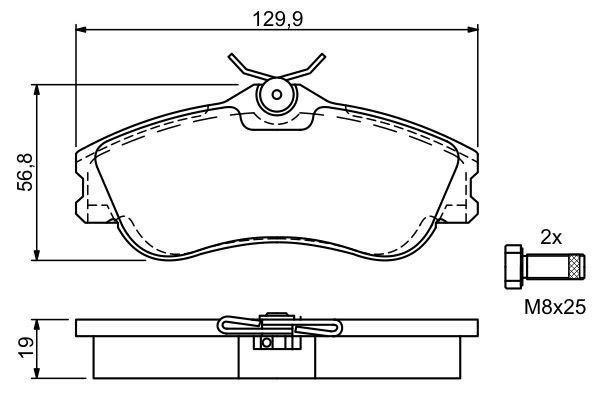 0 986 424 583 колодки дисковые п.\ Citroen Xsara Picasso 1.6i/1.8i 16V/2.0HDi 00 0 986 424 583 BOSCH
