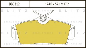 Колодки тормозные дисковые передние NISSAN Primera 96- BB0212 BB0212 BLITZ