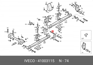втулка серьги рессоры! резьбовая\ IVECO 41003115 IVECO