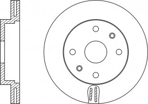 Диск тормозной TOYOTA Corolla / Spacio E11 91-98 RN1245 RN1245 NIBK