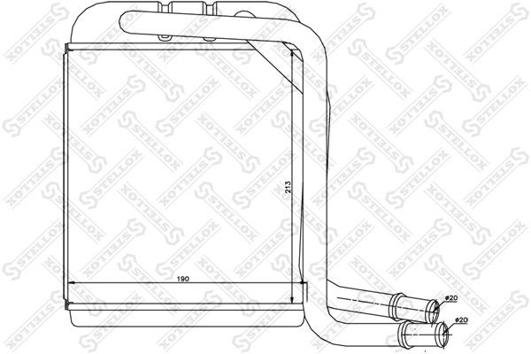 Радиатор отопителя  1035231SX 10-35231-SX STELLOX