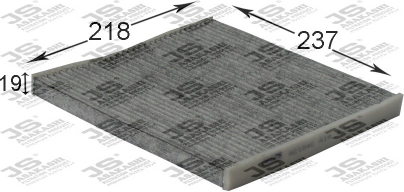 Фильтр салонный угольный  LEXUS LS 4,0 1997 - 2000  TOYOTA CROWN 4,0 1999 - 2004 AC104C JS ASAKASHI
