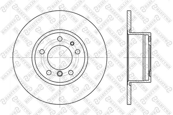 диск тормозной передний!\ BMW E34 1.8-2.5TDs M20/M21/M40-M51 87-97 6020-1518-SX STELLOX