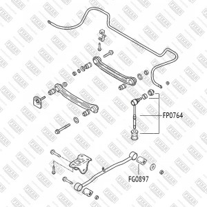 Тяга стабилизатора задняя левая/правая HYUNDAI Accent 00- FP0764 FP0764 FIXAR