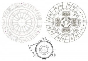 Сцепление в сборе Chevrolet Lacetti (04-)/Daewoo Gentra (13-) (с гидр. муфт) (FR FR0508 TRIALLI