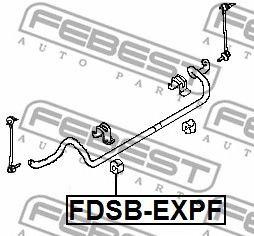 Втулка стабилизатора передняя D37 FORD EXPLORER V TUB 2011- FDSB-EXPF FDSB-EXPF FEBEST