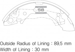 Колодки барабанные Hyundai Atos/Atos Prime all 01-03 SA096 SA096 SANGSIN