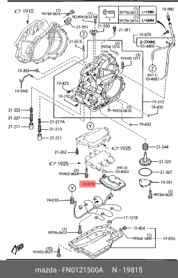 Фильтр масляный АКПП MAZDA 3 OE FN0121500A MAZDA