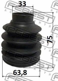 ПЫЛЬНИК ШРУС КОМПЛЕКТ 63.8X75X33 подходит для MERCEDES BENZ E-CLASS 211 4 MATIC  1617P-211R-KIT FEBEST