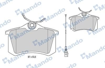 Колодки тормозные VW Polo SEAT Ibiza задние (4шт.) MANDO MBF015810 MANDO