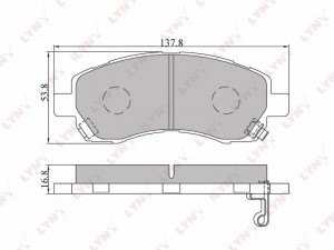 колодки дисковые передние!\ Subaru Legacy 2.0/2.2 94-99/Impreza 1.6/2.0 96-97 BD-7105 LYNXAUTO