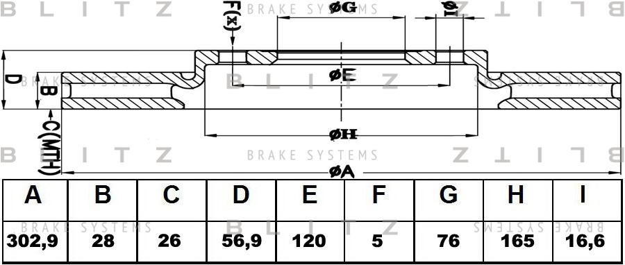 диск тормозной передний!\ Honda Accord VII 2.0 03> BS0414 BLITZ