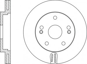 Диск тормозной HONDA Accord (08-13) передний (1шт.) NIBK RN1408 NIBK