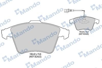 Колодки тормозные дисковые перед MBF015228 MANDO