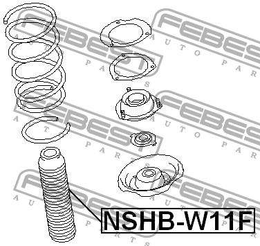 Пыльник амортизатора передний NISSAN AVENIR W11 1998-2005 NSHB-W11F NSHBW11F FEBEST