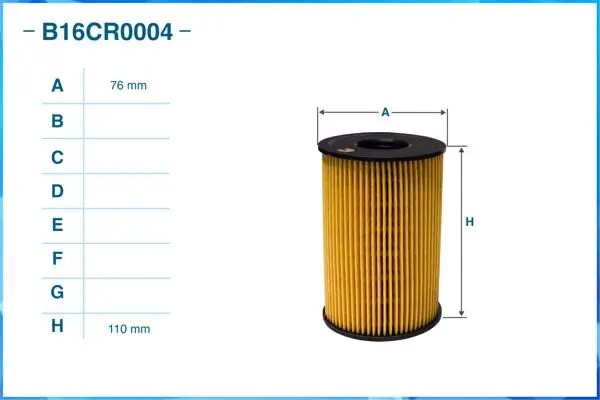 Фильтр масляный элемент B16CR0004 B16CR0004 CWORKS