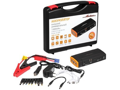 BOOSTER 13800МАЧ Airline/ Аккумулятор внешний (Booster),2хUSB 5V 2A 12V/16V/19V  APB-14-06 AIRLINE