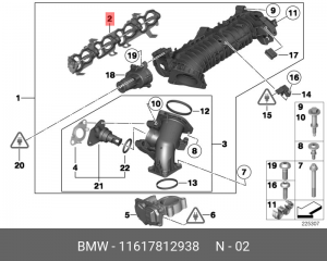 BMW 1-СЕРИЯ F20/F21 (2011>) 11 61 7 812 938 BMW