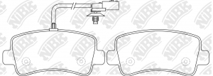 Колодки тормозные RENAULT Master III (10-) OPEL Movano (10-) задние (4шт.) NIBK PN0638W NIBK
