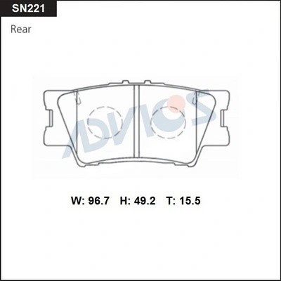 Дисковые тормозные колодки SN221 SN221 ADVICS