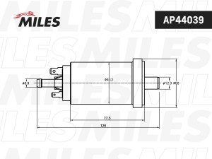 Насос топливный Opel Astra F,G/Corsa A,B/Vectra A (BOSCH 0580314154) AP44039 AP44039 MILES