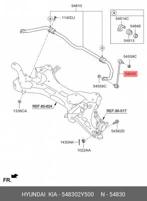 СТОЙКА СТАБИЛИЗАТОРА  54830-2Y500 548302Y500 HYUNDAI KIA