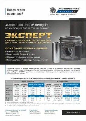 Группа поршневая ПАЗ-3205 на двигатель (8шт.) (гильза,порш.,п/п,ст/кол.,п/кол.)  5231000105 MOTOR DETAL