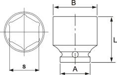 Головка торцевая 1/2" 39мм ударная L=48мм JTC JTC-443839 JTC TOOLS