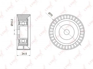 Ролик приводного ремня BMW 3 (E36,E46),5 (E34,E39,E60),7 (E38),X3 (E83),X5 (E53) PB-7004 LYNXAUTO