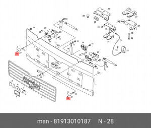 Штифт конический 2,25*3,1*21,5 81913010187 MAN