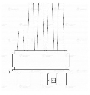 Резистор э,вент. отоп. для ам Opel Astra H (04-),Zafira B (05-) (auto A,C) (LFR  LFR 2167 LUZAR