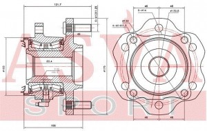 NSWHY62R  СТУПИЦА ЗАДНЯЯ NSWH-Y62R ASVA