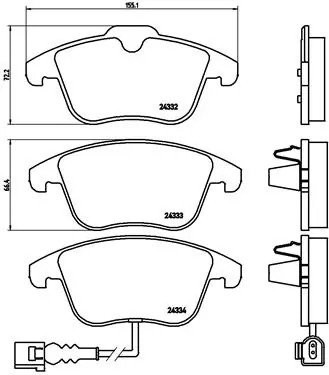 Колодки тормозные P85112 P85112 BREMBO