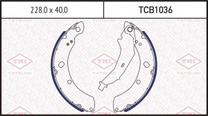 Колодки тормозные барабанные VW Polo Sedan 11- TCB1036 TCB1036 TATSUMI
