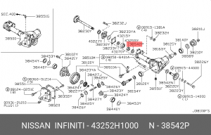 САЛЬНИК 43252-H1000 43252-H1000 NISSAN