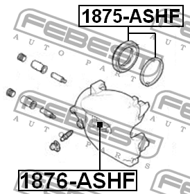 Ремкомплект передн суппорта OPEL ASTRA H 2004-2010 1875-ASHF 1875-ASHF FEBEST