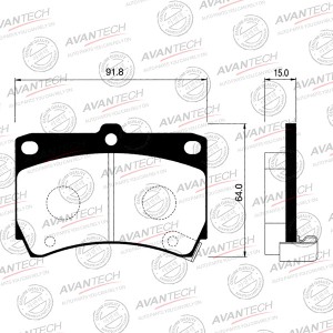 Колодки тормозные дисковые Avantech передние AV402 AVANTECH