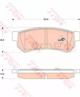 Колодки задние CHEVROLET LACETTI GDB4178 GDB4178 TRW