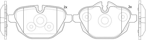 Колодки тормозные задние (BMW 5 F10/F11/X3 F25/Z4 E89 2.0-3.0 10-) BP32546 BP32546 SB NAGAMOCHI