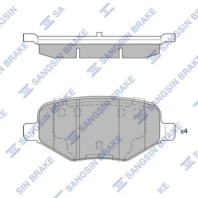 Колодки тормозные дисковые Ford Explorer 11 SP1621 SP1621 SANGSIN