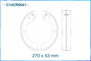 Тормозные колодки задние барабанные C14CR0041 C14CR0041 CWORKS